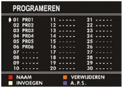 JVC AV14BM8ENS - Menu "PROGRAMEREN" - 1