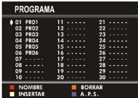JVC AV14BM8ENS - Menú Programa - 1