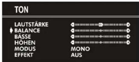 JVC AV21KT1SPF - Balance einstellen: - 1