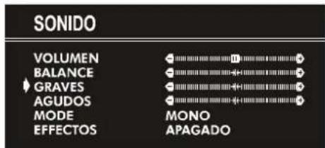 JVC AV21KT1SPF - Configuración del Nivel de Graves: - 1