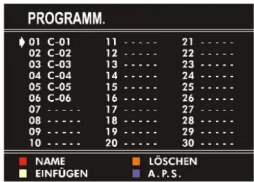 JVC AV21KT1SPF - Das Menu "Programm." (Programmieren) - 1