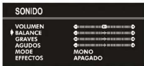 JVC AV21KT1SPF - Configuración del Balance: - 1