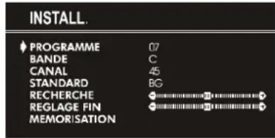 JVC AV21KT1SPF - Programmation manuelle d'une chaine dans un numero de station : - 1