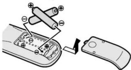 JVC AV32H20EU - Putting the batteries into the Remote control - 1