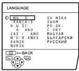 JVC AV32H20EU - Choose LANGUAGE, then press the OK button - 1