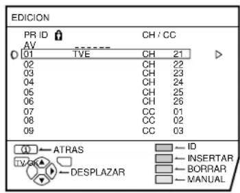 JVC AV32H20EU - Selección EDITION/MANUAL y, a continuación, pulse el botón OK - 1