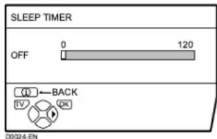 JVC AV32H20EU - Choose SLEEP TIMER, then press the OK button - 1