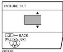 JVC AV28X28EU - Prima os botões ▼▲ para escolher PICTURE TILT (inlinação da imagem). Prima depois o botão OK - 1