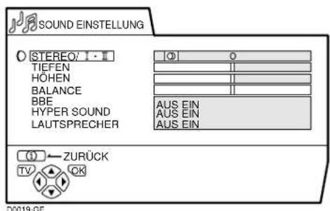 JVC AV28X28EU - SOUND EINSTELLUNG - 1