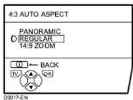 JVC AV28X28EU - Choose 4:3 AUTO ASPECT then press the OK button - 1
