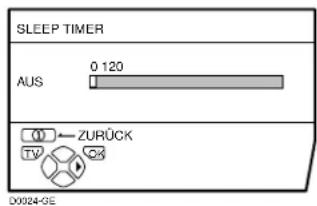 JVC AV28X28EU - Wählen Sie SLEEP TIMER und drücken Sie dann die Taste OK. - 1