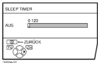 JVC AV28X25EU - Wahlen Sie SLEEP TIMER und drucken Sie dann die Taste OK. - 1