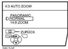 JVC AV28X25EU - Wahlen Sie 4:3 AUTO ZOOM und drucken Sie dann die Taste OK. - 1