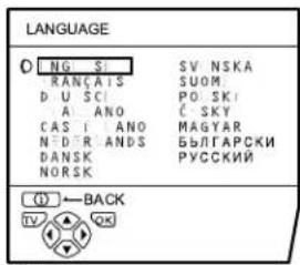 JVC AV28H20EU - Escolha LANGUAGE (idioma) ecedeprimeo botao OK - 1