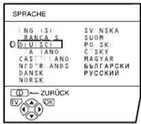 JVC AV28H20EU - Wahlen Sie SPRACHE und drucken Sie dann die Taste OK. - 1
