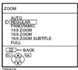JVC AV28H20EU - Press the ZOOM button to display the ZOOM menu - 1
