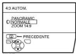JVC AV28H20EU - Selezionare 4:3 AUTOM. e quindi premere il tasto OK. - 1