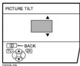 JVC AV28H20EU - Prima os botões para escolher PICTURE TILT (inlnação da imagem). Prima(before o botão OK - 1
