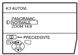 JVC AV28CH1EU - Selezionare 4:3 AUTOM. e quindi premere il tasto OK. - 1