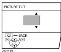JVC AV28CH1EU - Press the  buttons to choose PICTURE TILT. Then press the OK button - 1