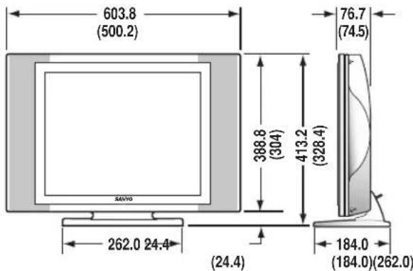 SANYO CTL1554 - Colocando la TV de LCD - 1