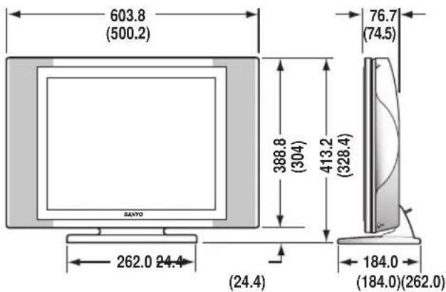 SANYO CTL1554 - Positioning the LCD TV - 1