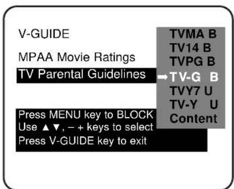 SANYO DS25390 - SETTING CONTENT-BASED GUIDELINES - 3
