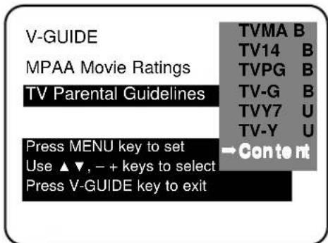 SANYO DS25390 - SETTING CONTENT-BASED GUIDELINES - 4