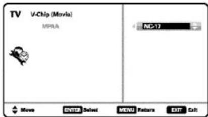 SANYO DP42841 - ADJUSTING THE V-CHIP RATINGS - 1
