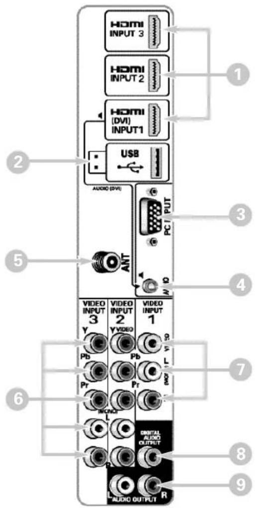 SANYO DP42841 - Sorties d'audio analogue (G/D) - 1