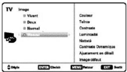 SANYO DP42841 - RéGLAGES MANUELS DE L'IMAGE - 1