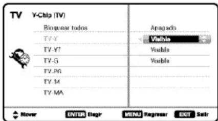 SANYO DP42841 - AJUSTES A CONFIGURación V-CHIP - 2