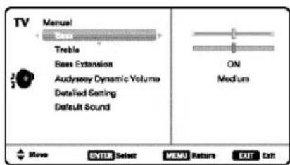 SANYO DP42841 - MANUAL SOUND SETTINGS - 1