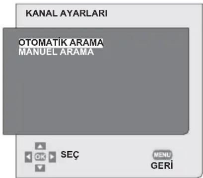 SEG Kansas - 6.3.1-Kanalların Otomatik olarak ayarlanması ve hafızaya alınması - 2