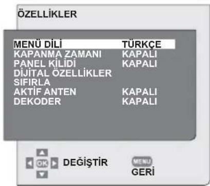 SEG Kansas - 7.3-Özellikler Menüsü Ayarları - 1