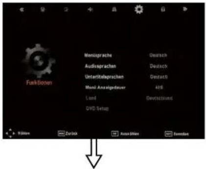 SEG ArtColor - DVD-Einrichtungsmenü öffnen - 1