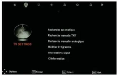 SEG ArtColor - MENU TV SETTINGS (RÉGLAGES TV) - 1