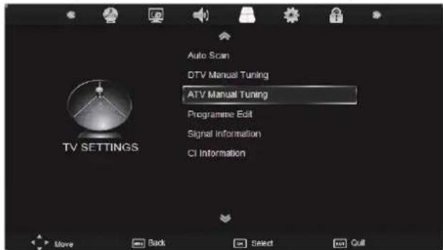 SEG ArtColor - TV SETTINGS MENU - 1