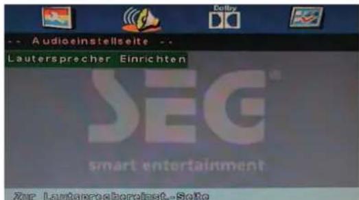 SEG ArtColor - Lautsprechereinstellungen (Lautsprecher einrichten) - 1