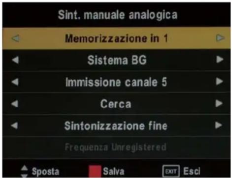 SEG ArtColor - Sintonizzazione manuale ATV - 1