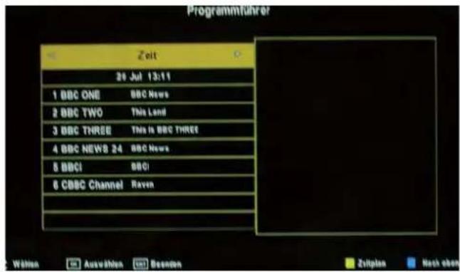 SEG ArtColor - EPG-Menü (nur bei DVB-T) - 1