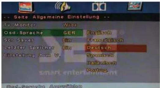 SEG ArtColor - OSD-Sprache - 1