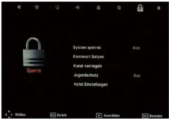 SEG ArtColor - Sperre Menü (Schütz Menü) - 1