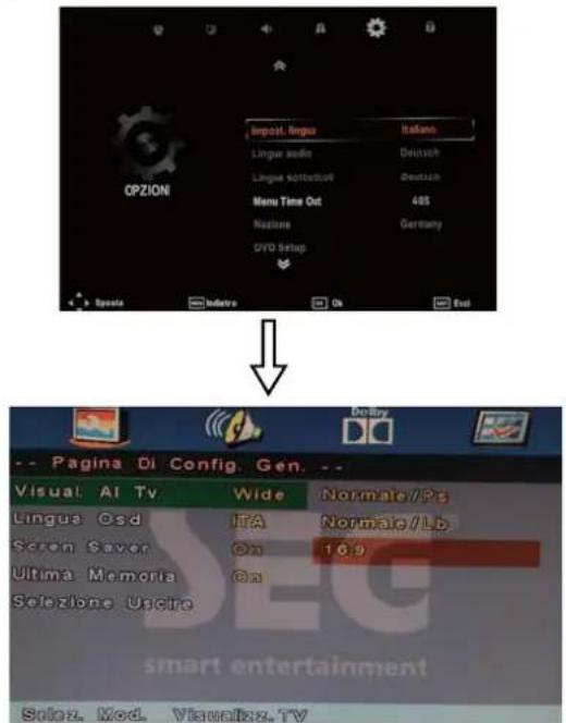 SEG ArtColor - Accedere al menu Impostazioni DVD - 1