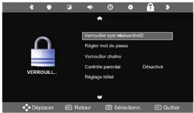 SEG Arcos - Menu VERROUILLAGE - 1