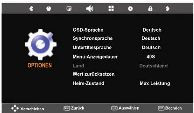 SEG Arcos - Menüeinstellungen - 4