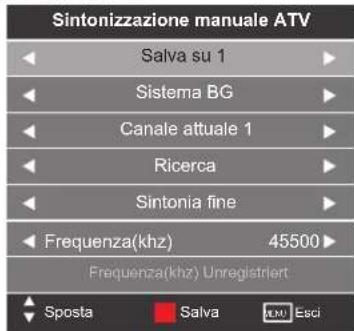 SEG Arcos - Sintonizzazione manuale ATV (TV analogica via cavo) - 1