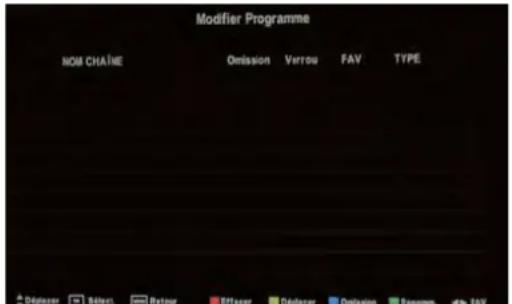 SEG Nagano - Menu Settings (Paramétrage) (suite)s Modification programme - 1