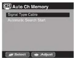 SANSUI SLED2228 - Sélection du mode Air ou Cable - 2