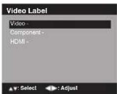 SANSUI SLED2280 - Étiquetage des entrées vidéo - 1